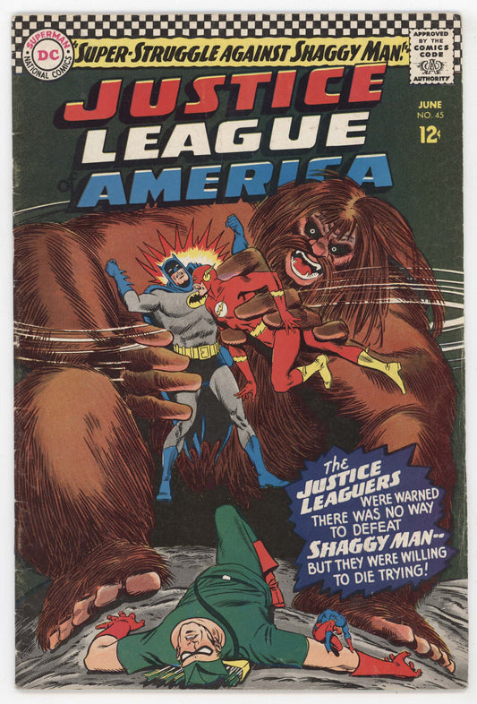 Justice League Of America 45 DC 1966 FN Batman Flash Green Arrow Atom