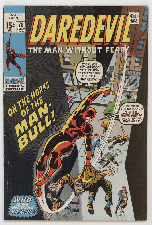 Daredevil 78 Marvel 1971 FN 1st Man-Bull Herb Trimpe Gerry Conway