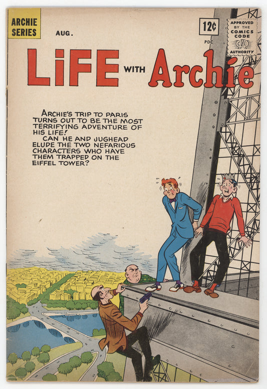 Life With Archie 22 Archie 1963 GD VG Eiffel Tower Paris France Betty Veroncia