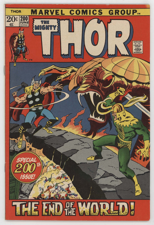 Mighty Thor 200 Marvel 1972 VF John Busema Loki Warriors Three Odin