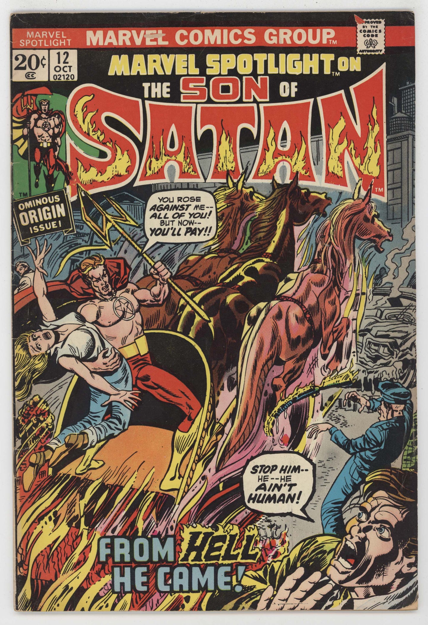 Marvel Spotlight 12 1973 VG FN 1st Son Of Satan Daimon Hellstrom Herb Trimpe