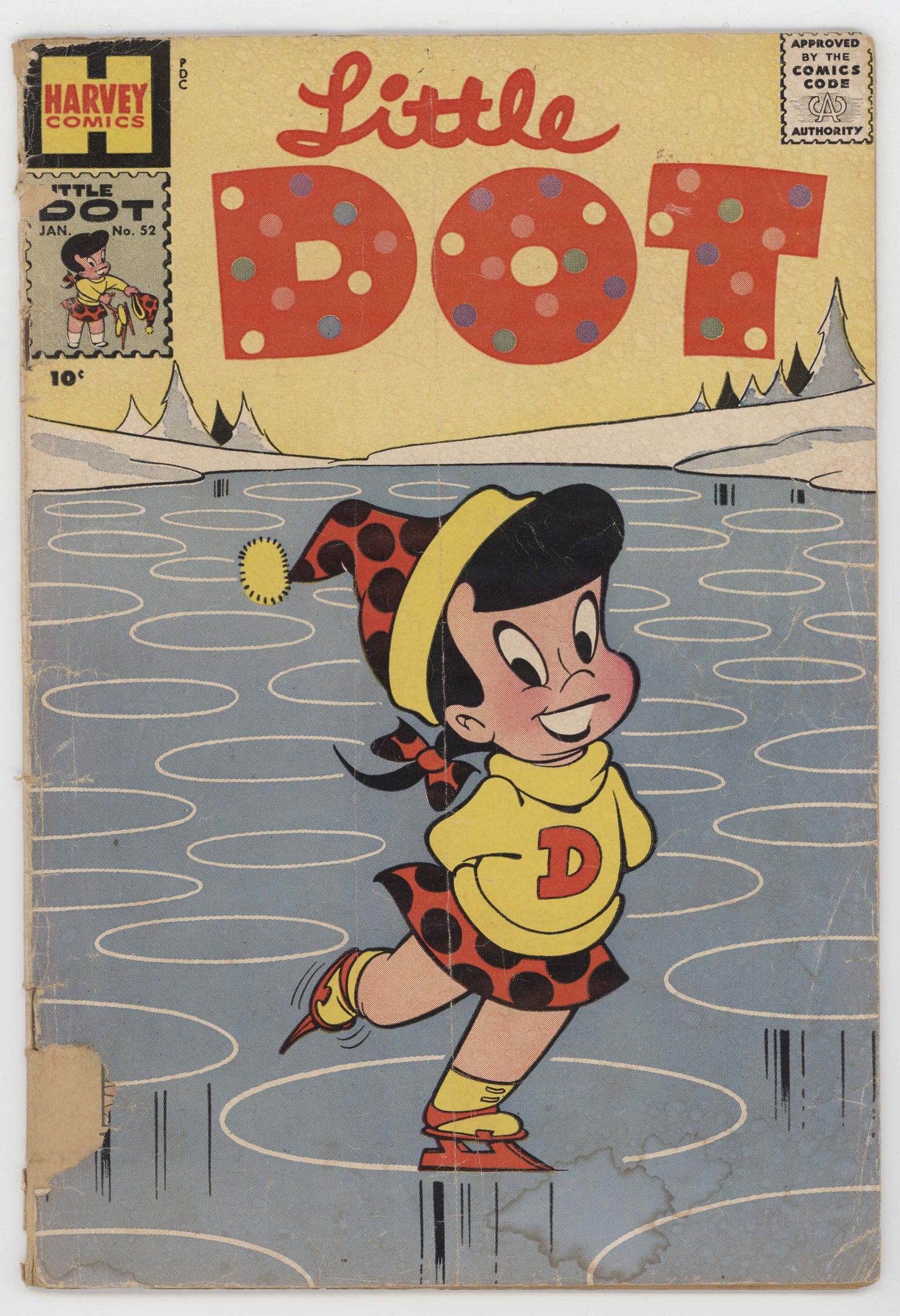 Little Dot 52 Harvey 1960 GD Steve Muffatti Richie Rich Ice Skating Circles