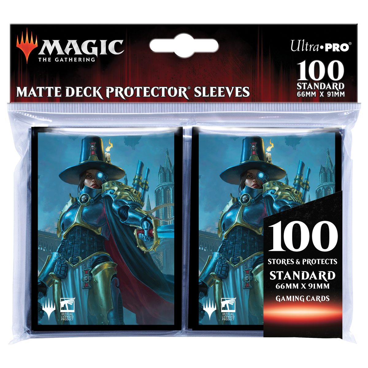 Ultra PRO: Standard 100ct Sleeves - Warhammer 40k Commander Deck (Inquisitor Greyfax)