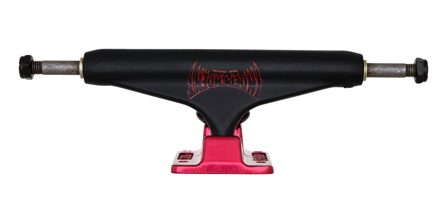 INDEPENDENT STAGE 11 FORGED HOLLOW VOLTAGE SPAN BLACK ANO RED SKATEBOARD TRUCKS