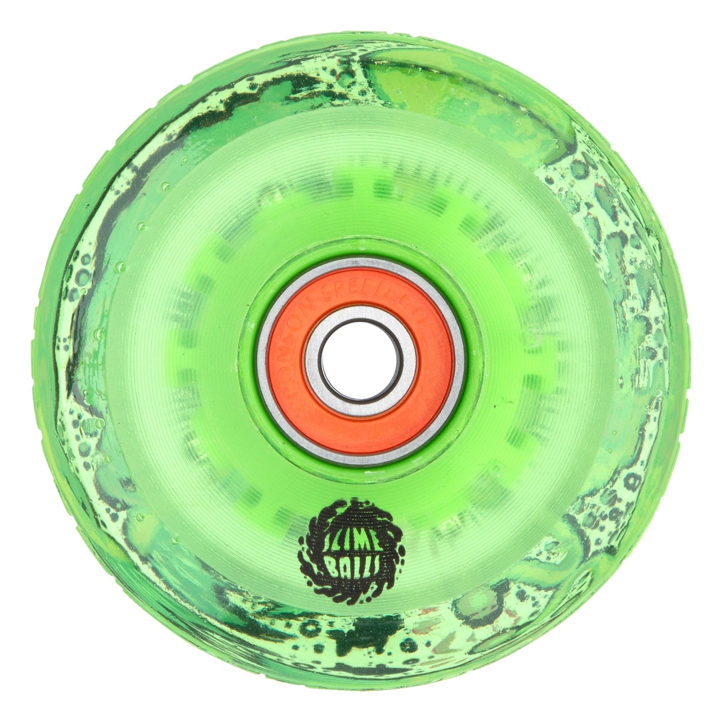 SLIME BALLS ANGLER LIGHT UPS NEON GREEN 66mm 78a SKATEBOARD WHEELS