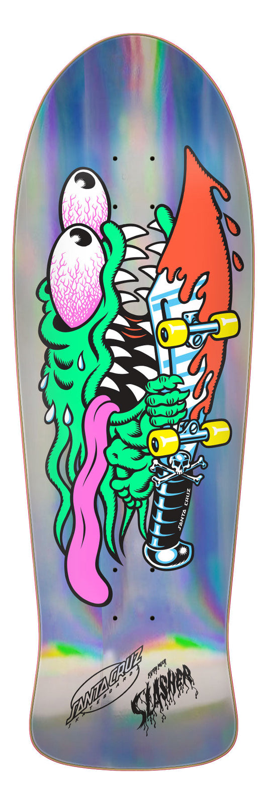 SANTA CRUZ SLASHER SILVER FOIL 10.1" SKATEBOARD DECK