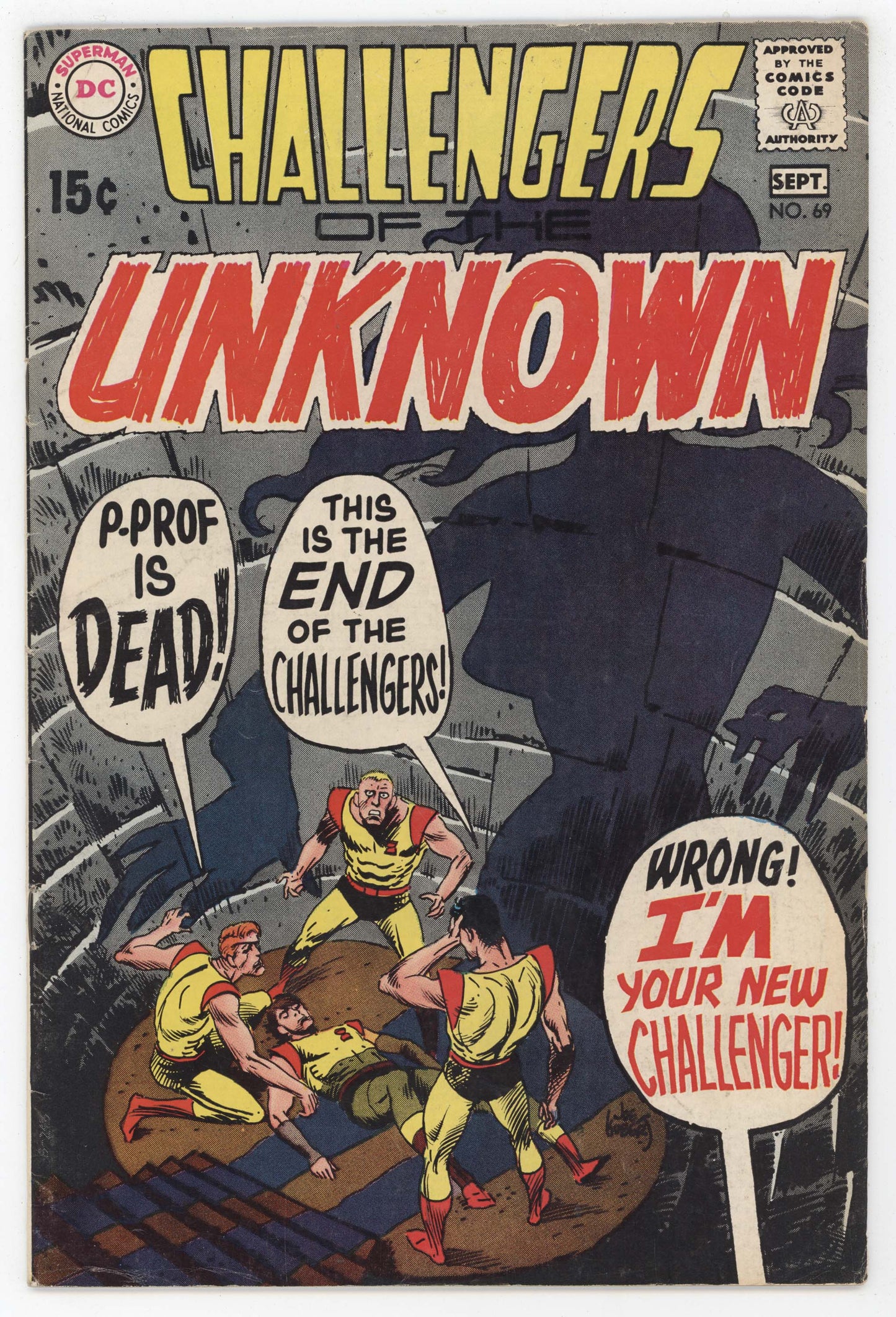 Challengers Of The Unknown 69 DC 1969 FN Joe Kubert Denny O'Neil 1st Corinna