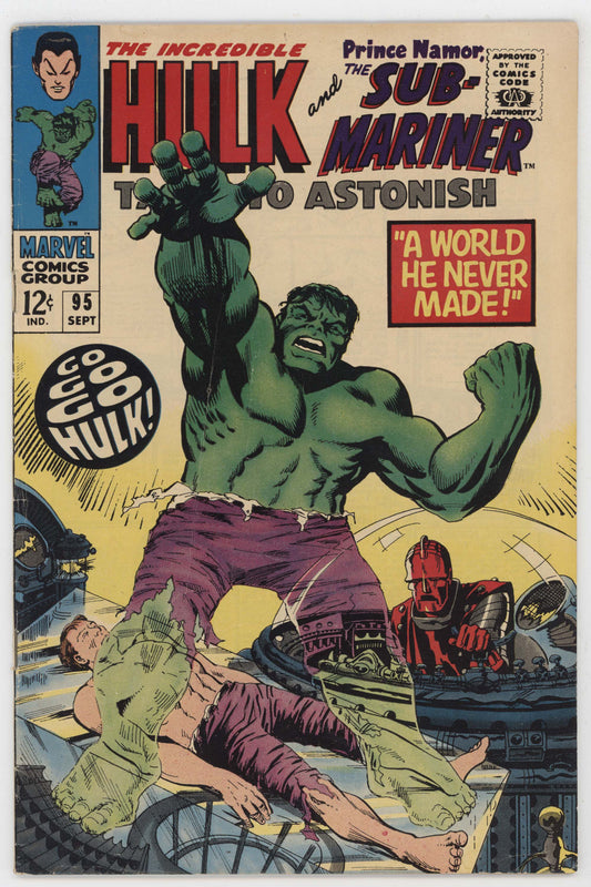 Tales To Astonish 94 Marvel 1967 FN VF Namor Sub-Mariner Hulk Roy Thomas