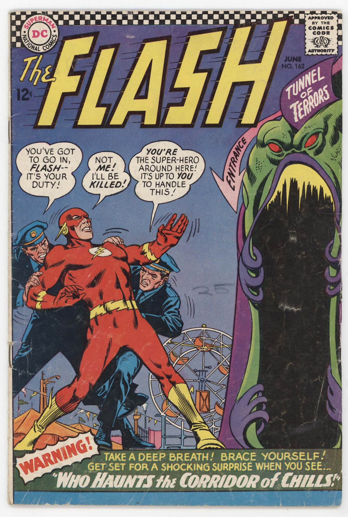 Flash 162 DC 1966 VG Carmine Infantino Tunnel Of Terror