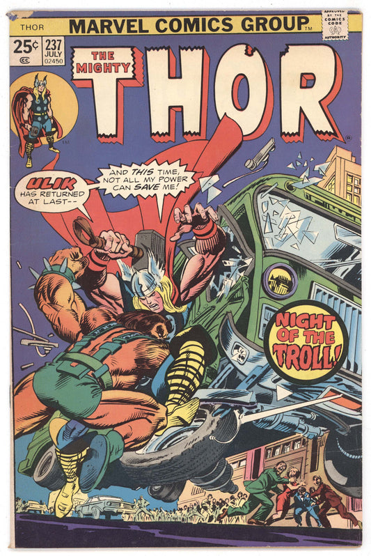 Mighty Thor 237 Marvel 1975 VG Ulik Gil Kane Gerry Conway