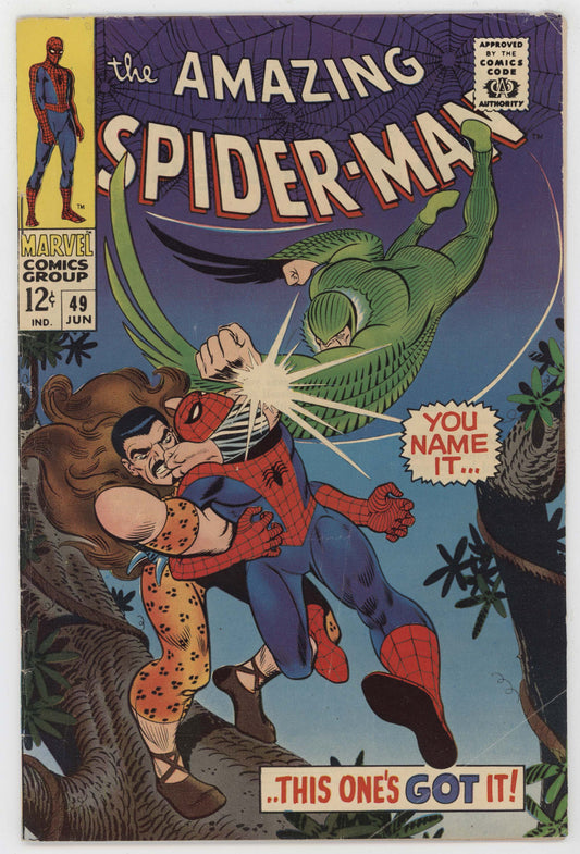 Amazing Spider-Man 49 Marvel 1967 FN John Romita Kraven The Hunter Vulture
