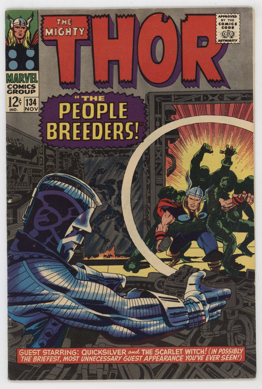 Mighty Thor 134 Marvel 1966 FN 1st High Evolutionary Jack Kirby Stan Lee