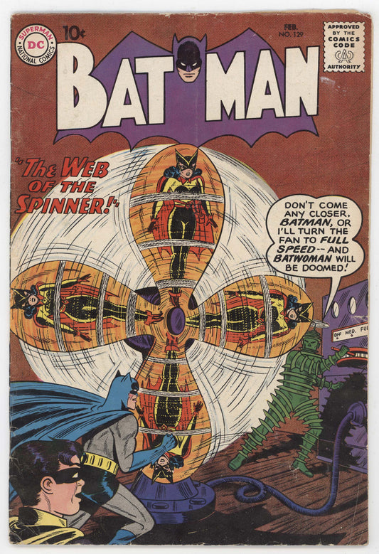 Batman 129 DC 1960 VG Sheldon Moldoff Robin Batgirl Rope Bondage