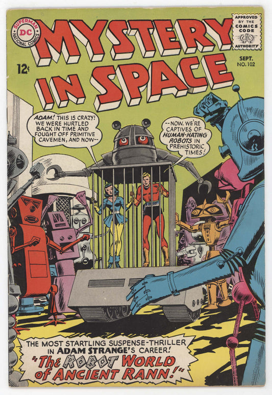 Mystery In Space 102 DC 1965 FN Lee Elias Adam Strange Robot Aliens