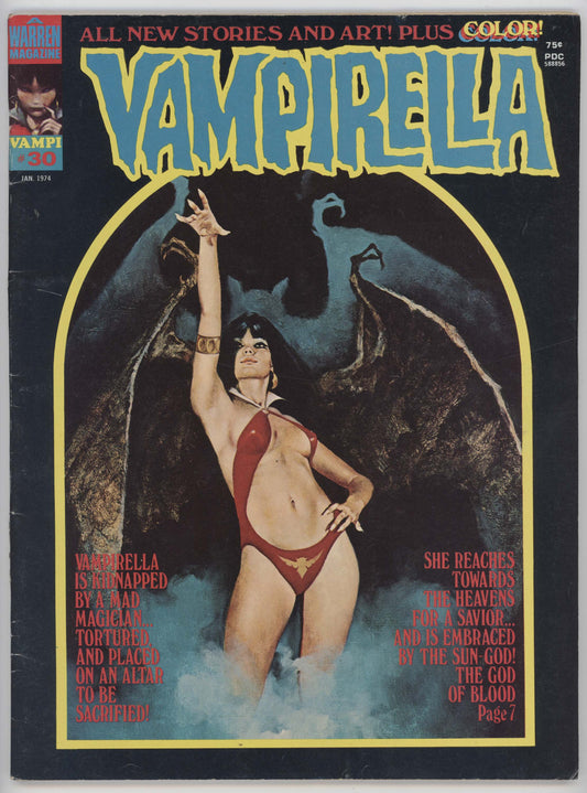Vampirella 30 Warren 1974 VG FN Enrich Torres GGA Magazine 1st Pantha