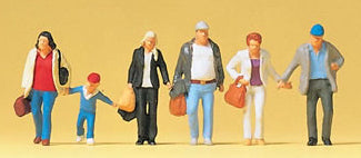 Preiser 10516 HO Scale Pedestrians Walking Travelers #1 pkg(6) - Golden Apple Comics