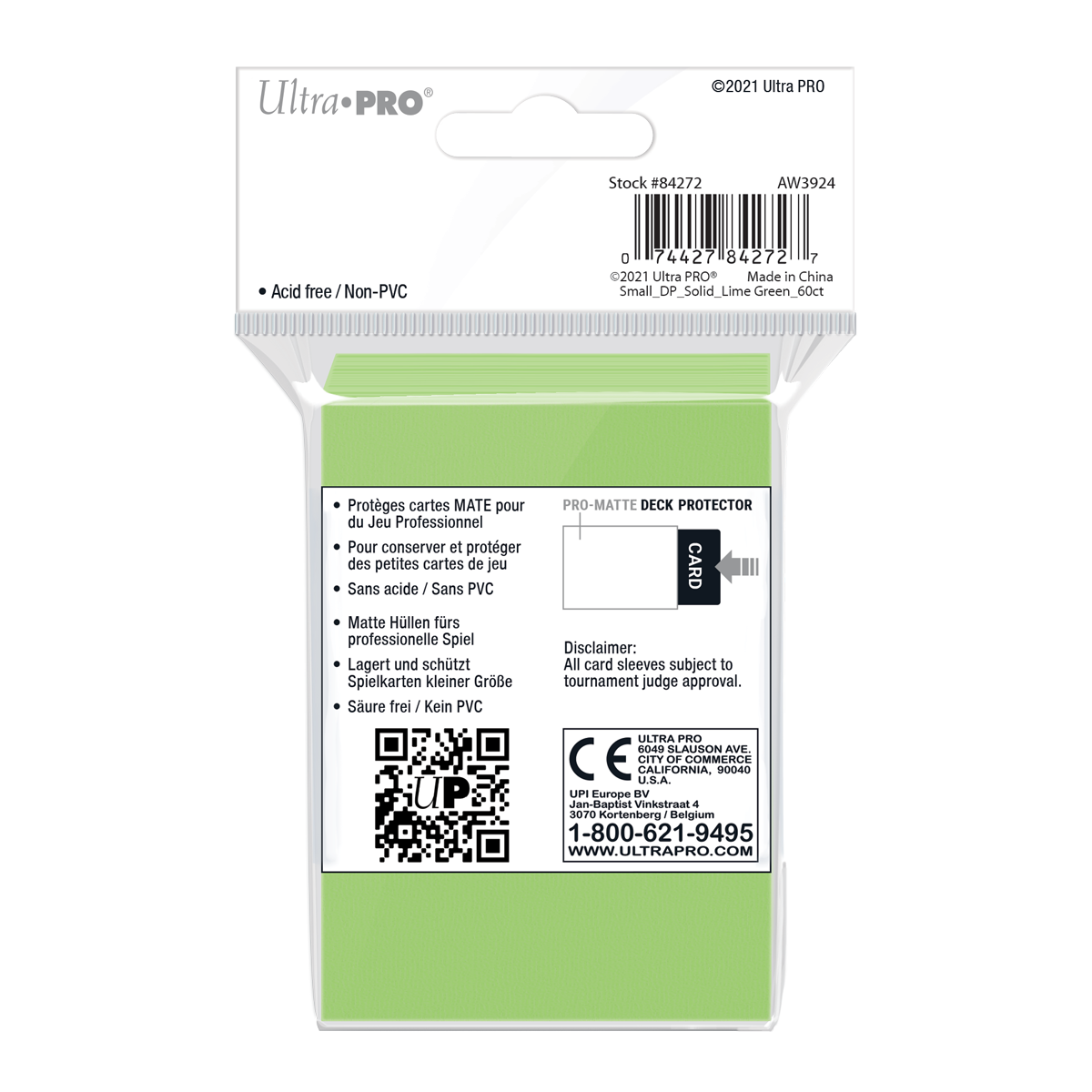 Ultra PRO: Small 60ct Sleeves - PRO-Matte (Lime Green)