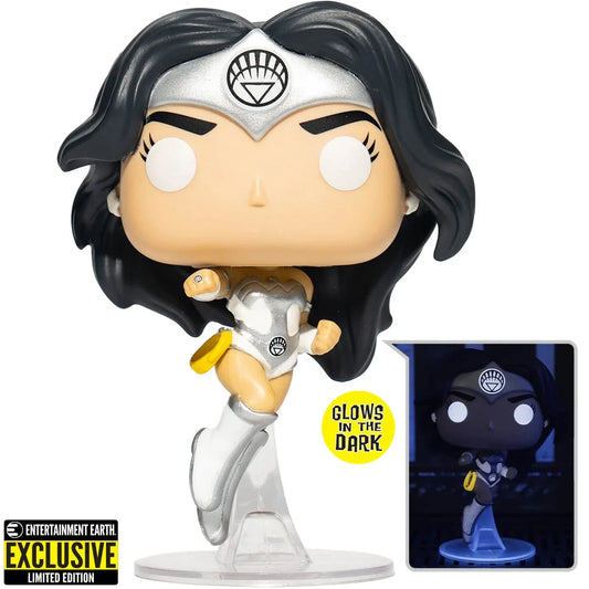 Funko Pop! Wonder Woman 80th Anniversary: White Lantern Glow-in-the-Dark - Entertainment Earth Exclusive