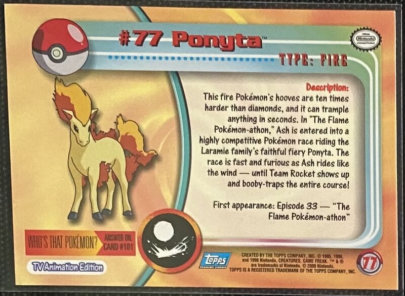 Ponyta (77) [Topps TV Animation Edition Series 2]