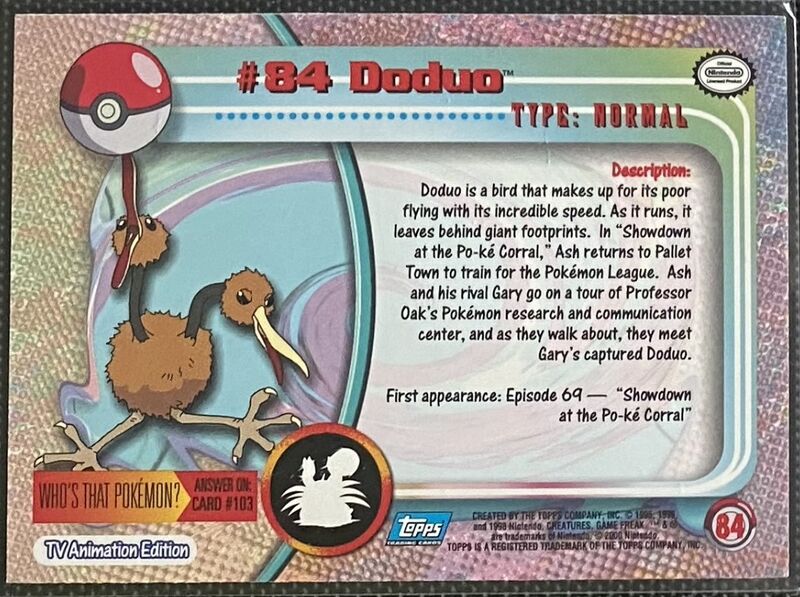 Doduo (84) [Topps TV Animation Edition Series 2]