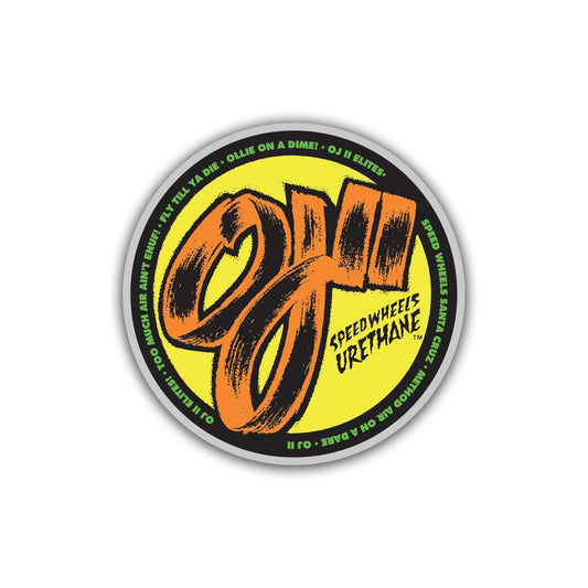OJ 2 Speed Wheels Mini Sticker
