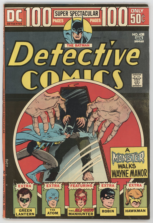 Batman Detective Comics 438 DC 1974 FN VF Mike Kaluta Green Lantern Hawkman Atom