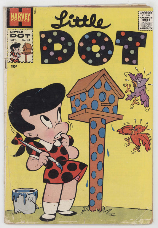 Little Dot 48 Harvey 1959 GD VG Steve Muffatti Richie Rich Bird House Painting