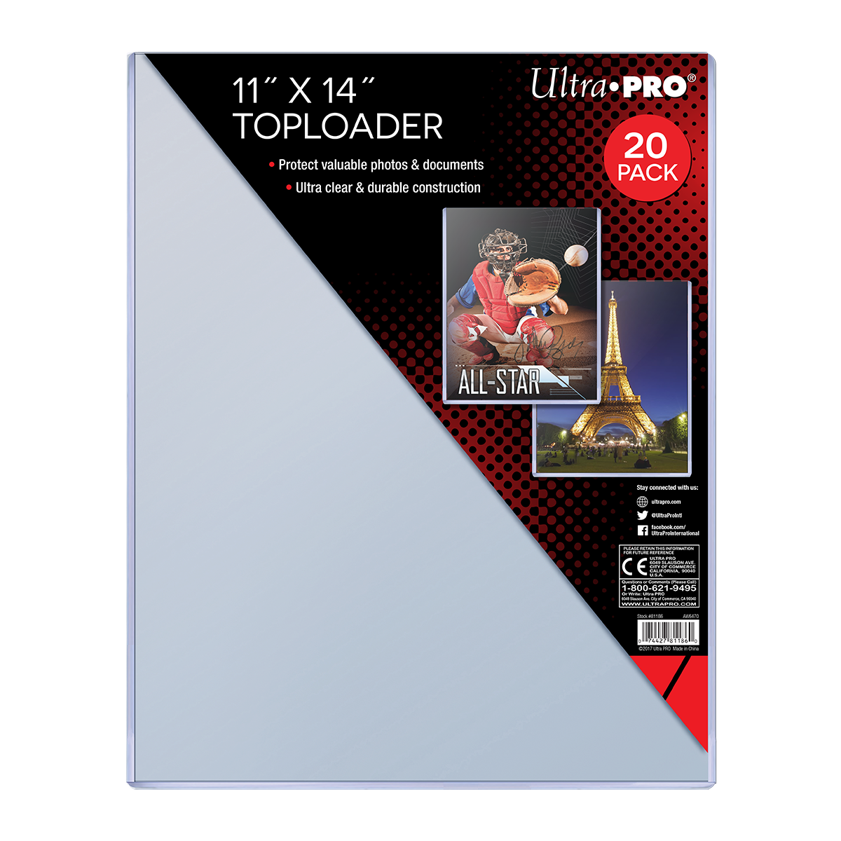 11" x 14" TOPLOADER® Sleeves (20ct)