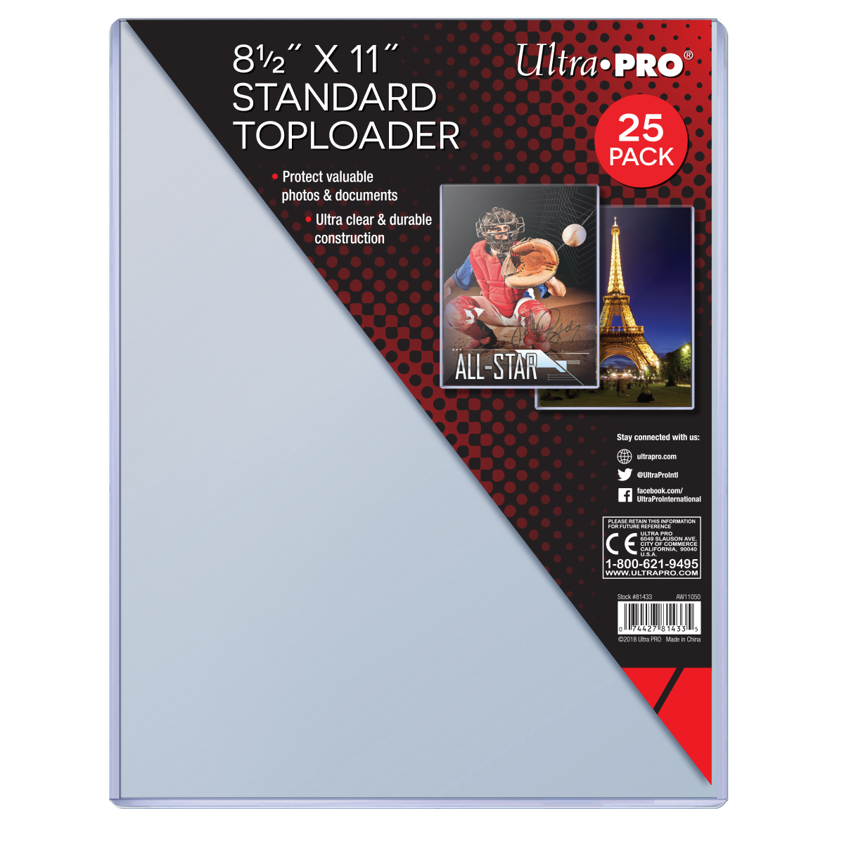 8-1/2" x 11" TOPLOADER® Sleeves (25ct)