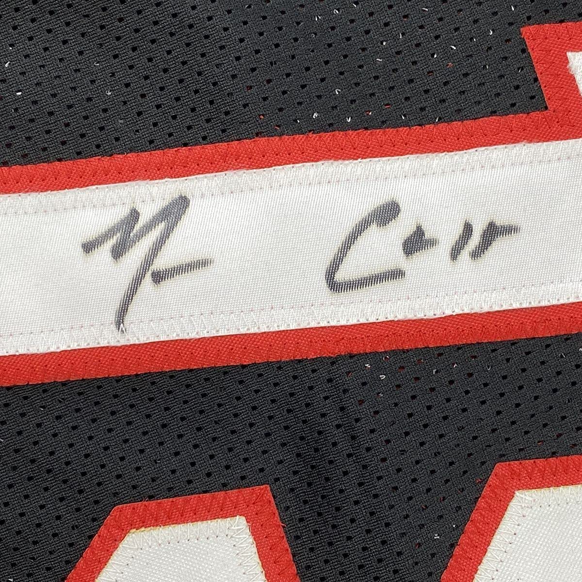 Framed Autographed/Signed Mario Chalmers 35x39 Miami Black Basketball Jersey JSA COA