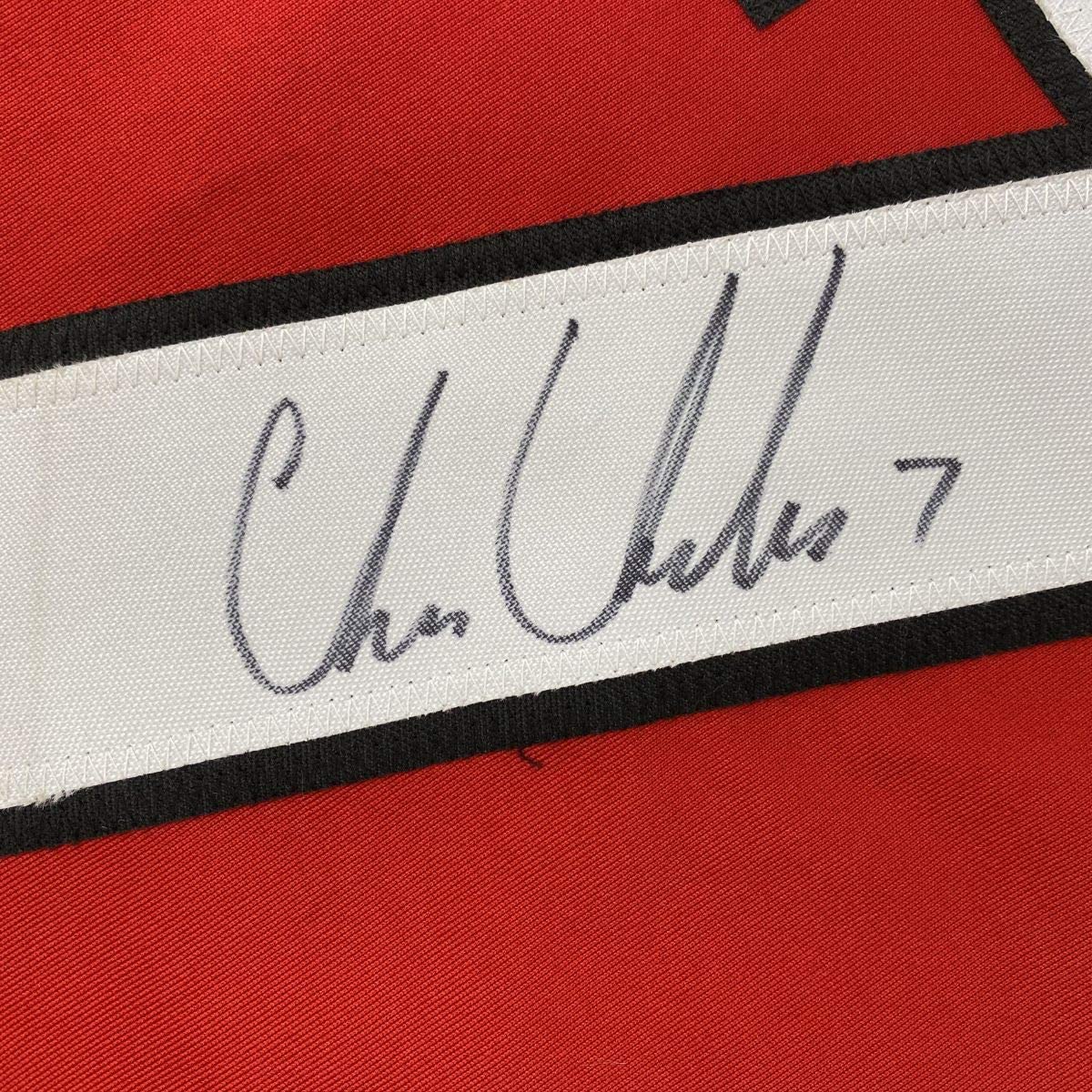 Autographed/Signed Chris Chelios Chicago Red Hockey Jersey JSA COA