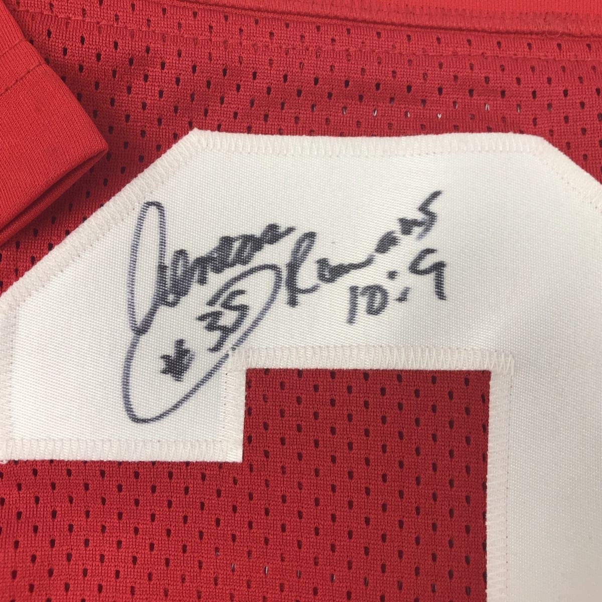 Autographed/Signed Aeneas Williams Arizona Red Football Jersey Beckett BAS COA