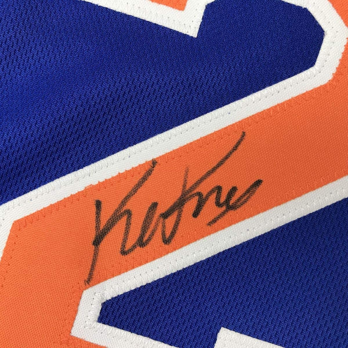 Autographed/Signed Kevin Knox New York Blue Basketball Jersey JSA COA