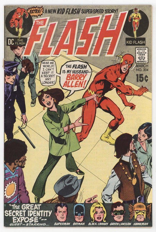 Flash 204 DC 1971 VG FN Neal Adams Batman Superman Justice League