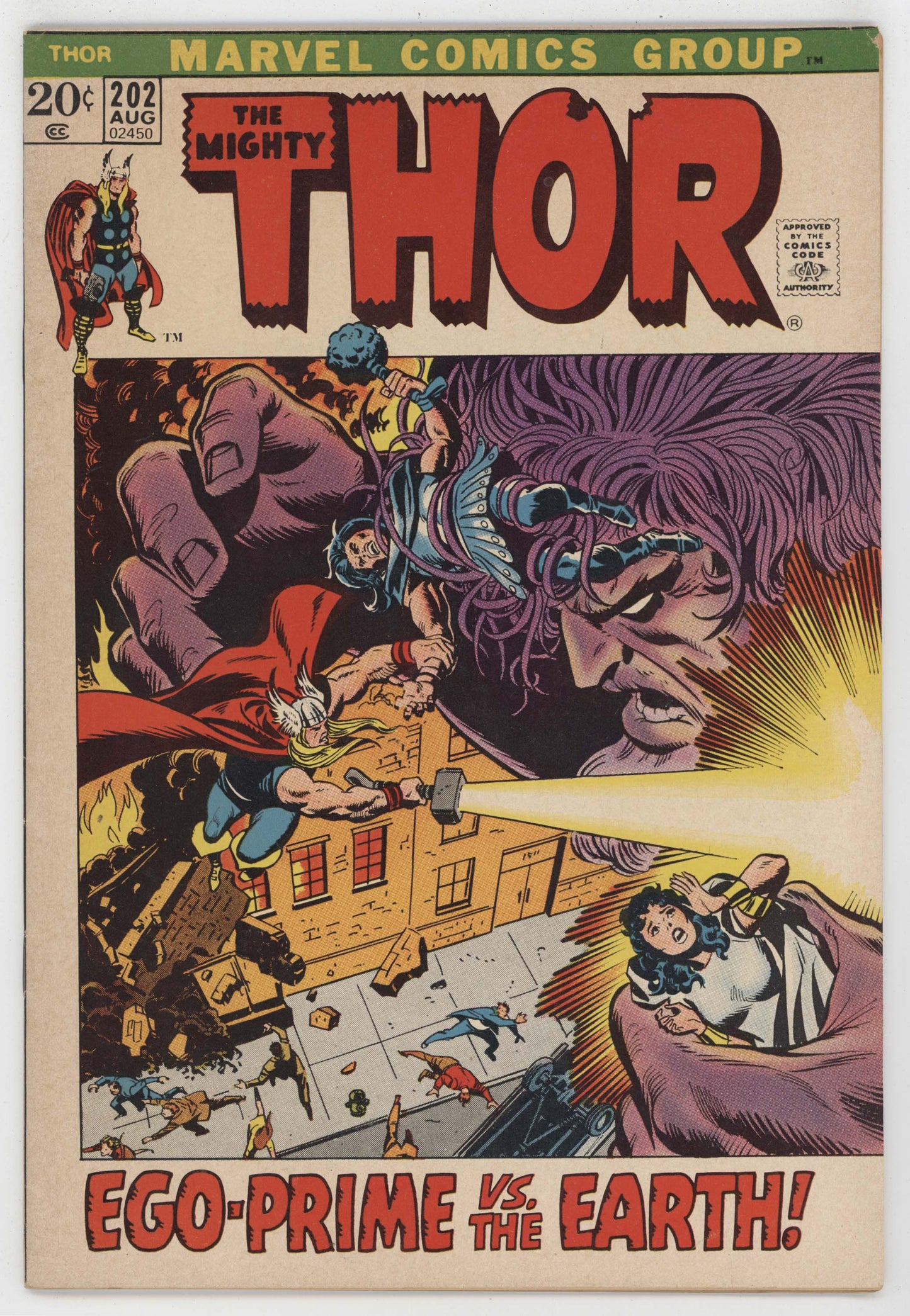 Mighty Thor 202 Marvel 1972 FN Ego-Prime John Buscema Gerry Conway