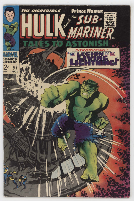 Tales To Astonish 97 Marvel 1967 FN Namor Sub-Mariner Hulk Marie Severin