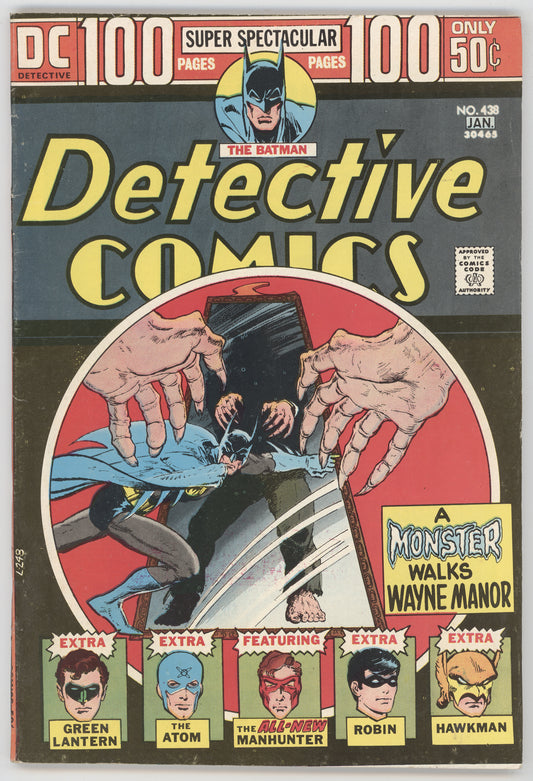 Batman Detective Comics 438 DC 1974 FN VF Mike Kaluta Green Lantern Hawkman Atom