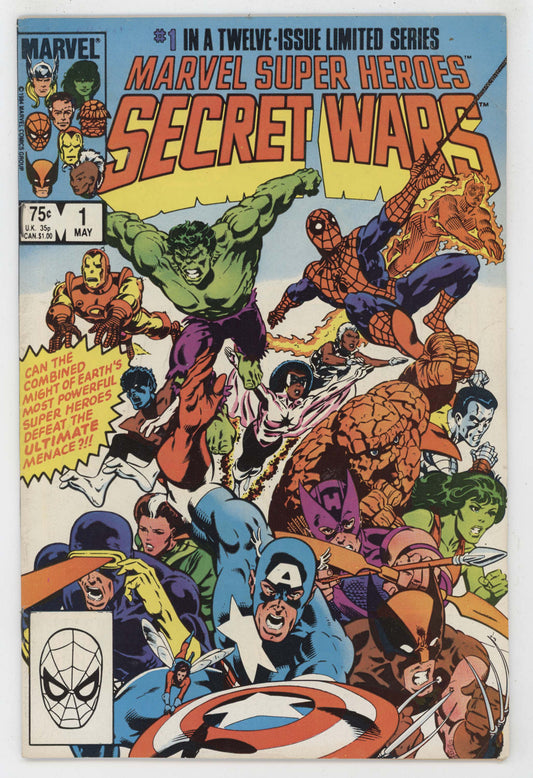 Marvel Super Hero Secret Wars 1 1984 FN VF Blue Galactus Spider-Man Mike Zeck