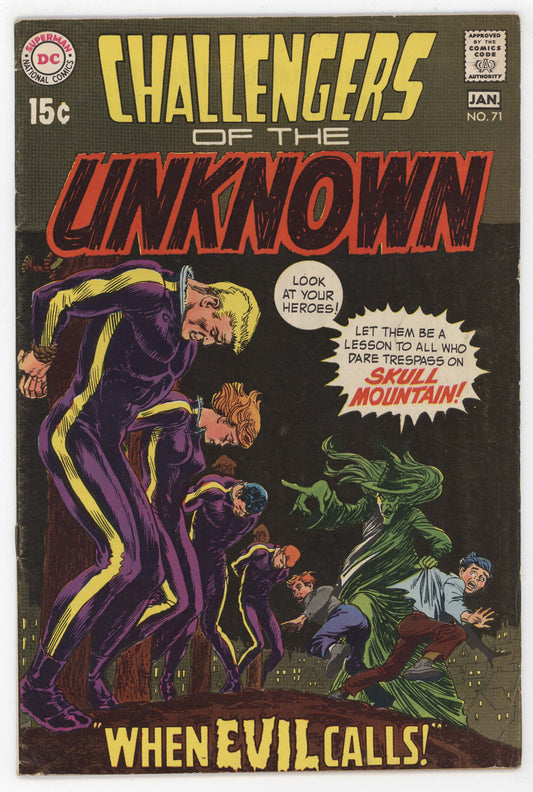 Challengers Of The Unknown 71 DC 1970 FN Nick Cardy Denny O'Neil Witch Bondage