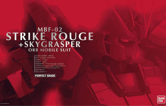 Gundam - PG 1/60 - Mobile Suit Gundam Seed Destiny - MBF-02 Strike Rouge + FX-550 Skygrasper - Model Kit - Golden Apple Comics