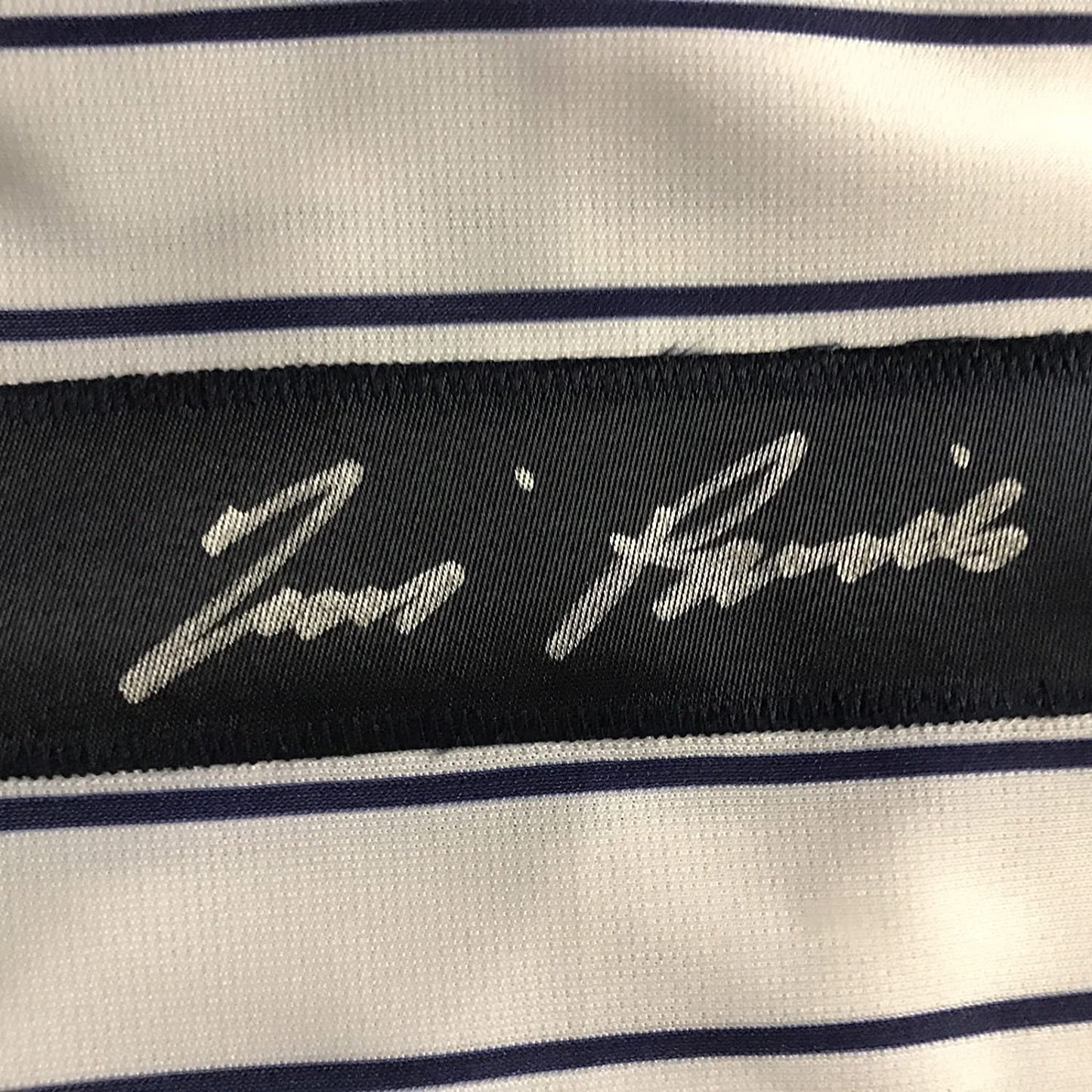 Autographed/Signed Tim Raines New York Pinstripe Baseball Jersey JSA COA