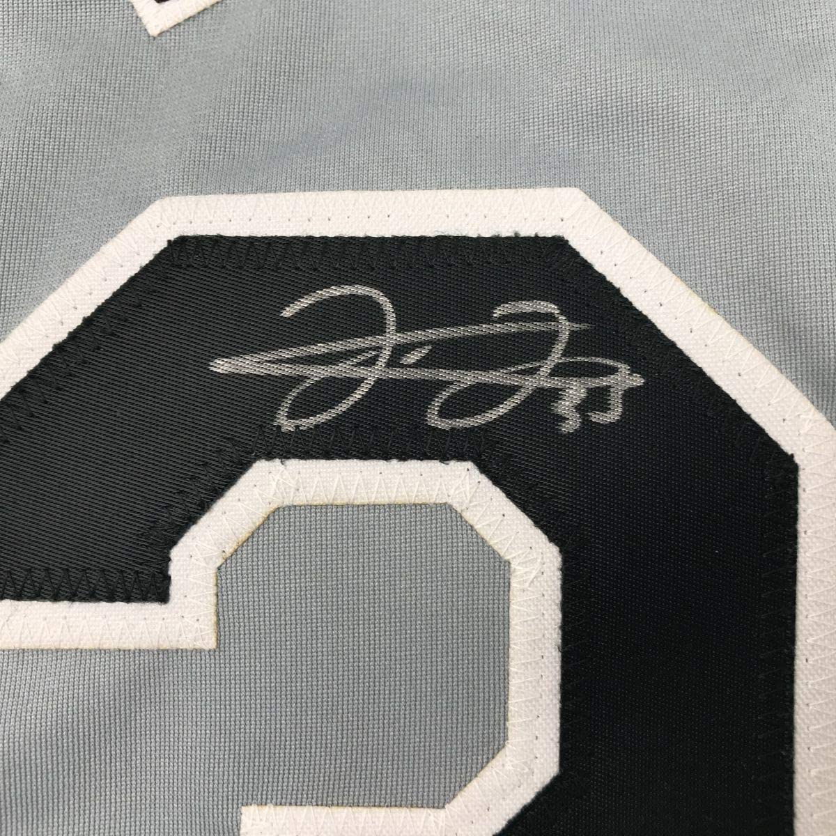 Autographed/Signed Frank Thomas Chicago Grey Baseball Jersey JSA COA