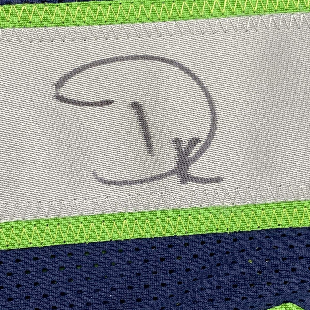 Autographed/Signed DK D.K. Metcalf Seattle Blue Football Jersey JSA COA #3