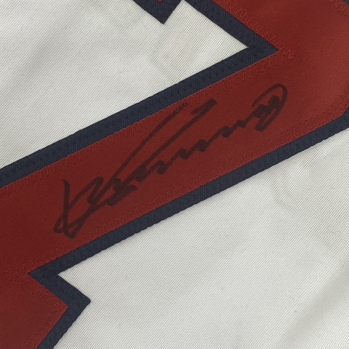 Autographed/Signed Vladimir Vlad Guerrero Los Angeles LA Anaheim White Baseball Jersey JSA COA