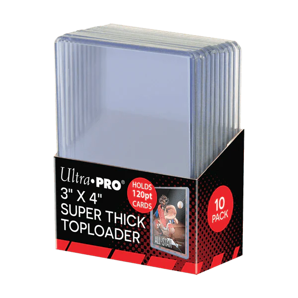 3" x 4" Clear Super Thick 120PT Toploaders (10ct)