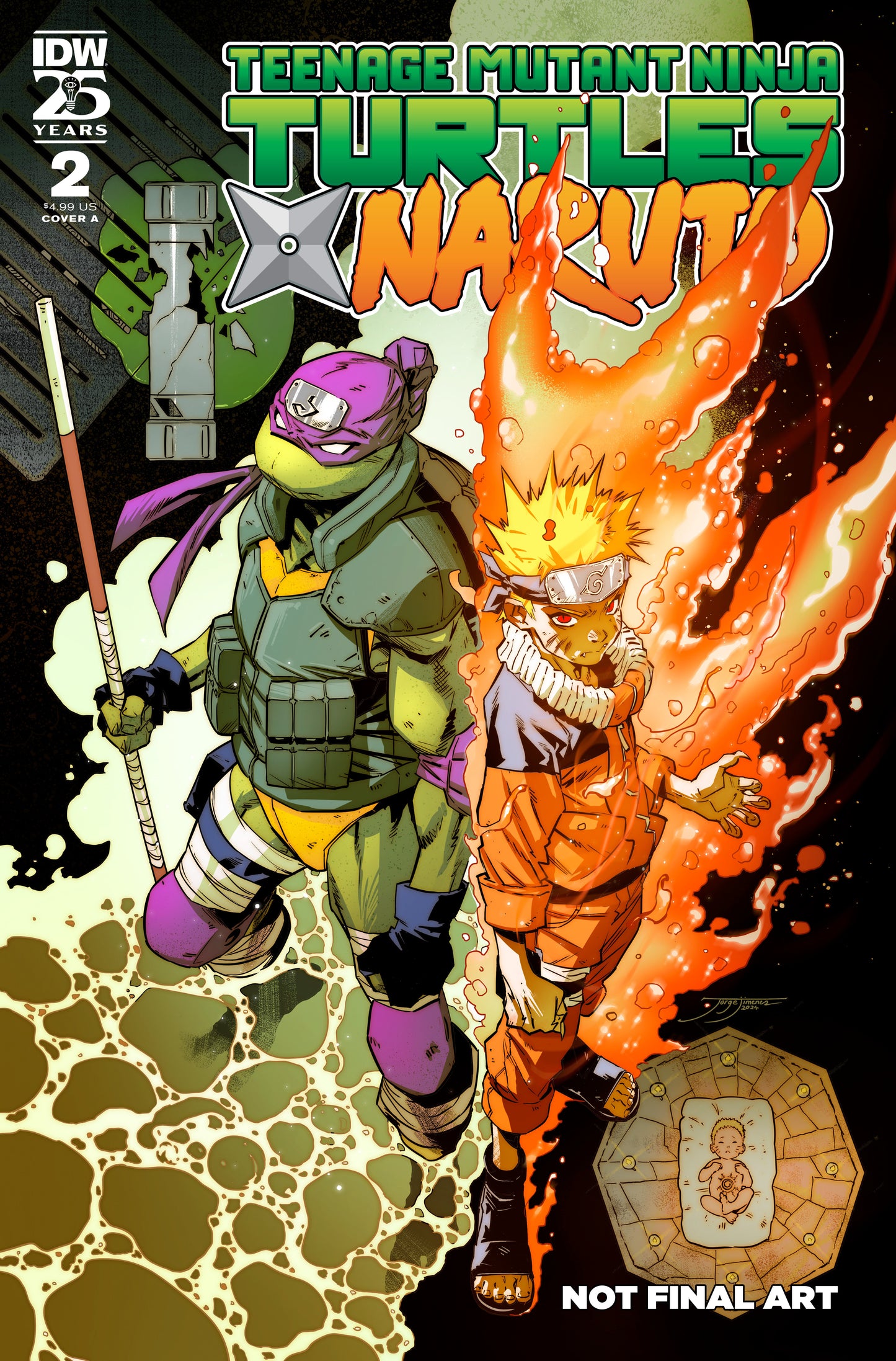 Teenage Mutant Ninja Turtles X Naruto #2 A Jorge Jimenez (01/15/2025) Idw