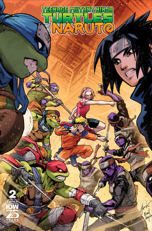 Teenage Mutant Ninja Turtles X Naruto #2 A1 Cover Set Of 8 Books 1:25 1:50 1:75 1:100 (01/15/2025) Idw