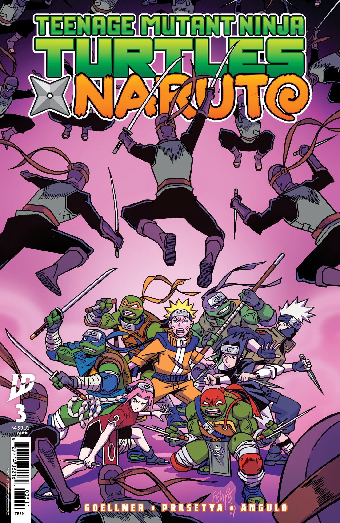 Teenage Mutant Ninja Turtles X Naruto #3 E 1:25 Felipe Smith (03/26/2025) Idw