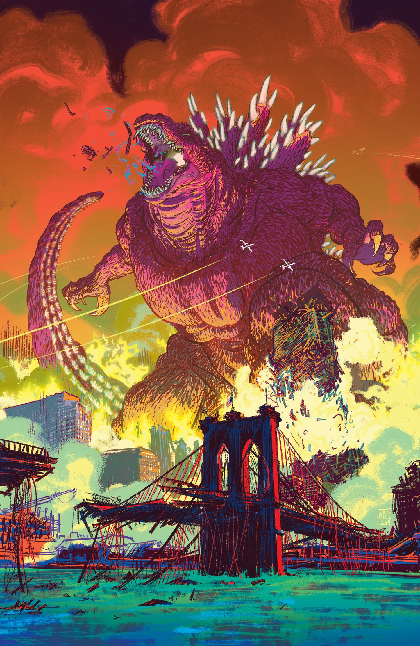Godzilla Vs America New York City A1 Cover Set Of 4 1:10 1:25 (09/23/2026) Idw