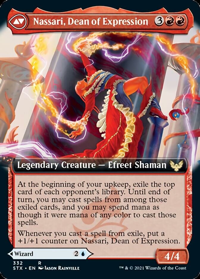 Uvilda, Dean of Perfection // Nassari, Dean of Expression (STX-332) - Strixhaven: School of Mages: (Extended Art) Foil